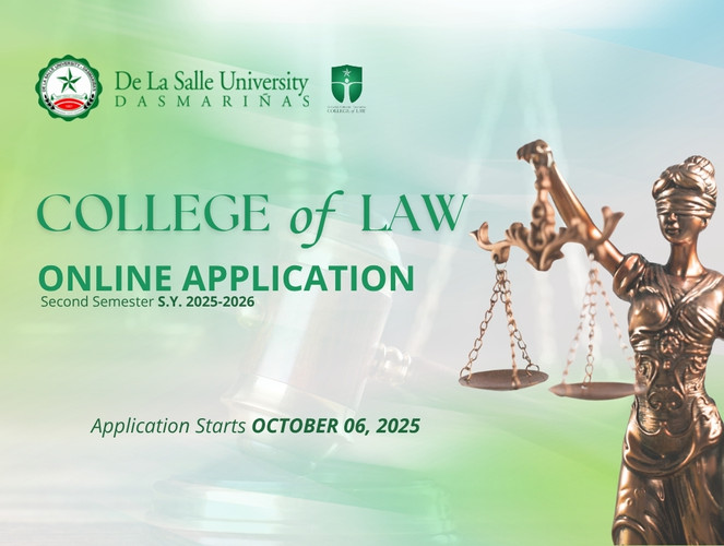 DLSU-D College of Law Opens Applications for Second Semester AY 2025–2026