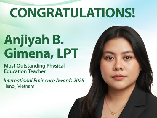 Lasallian Wins Int'l Eminence Award