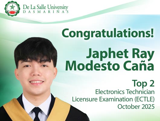 Lasallian Ranks Top 2 in Electronics Technician Licensure Exam