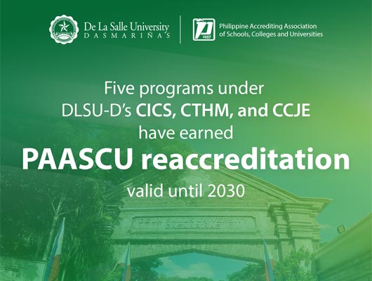 5 DLSU-D programs reaccredited by PAASCU