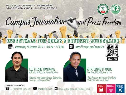DLSU-D Strengthens Student Journalism Through Press Freedom Webinar