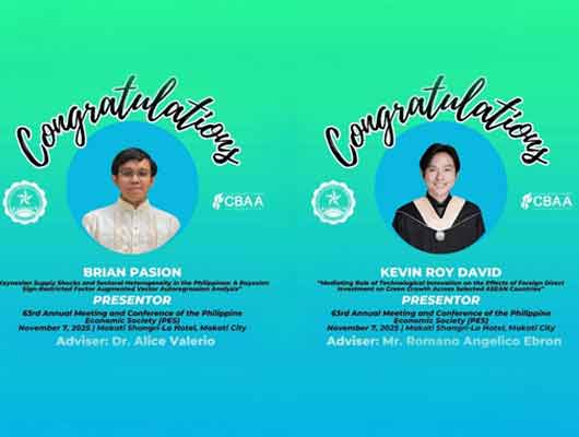 Lasallian Alumni to Represent DLSU–D at the 63rd Philippine Economic Society Annual Meeting and Conference