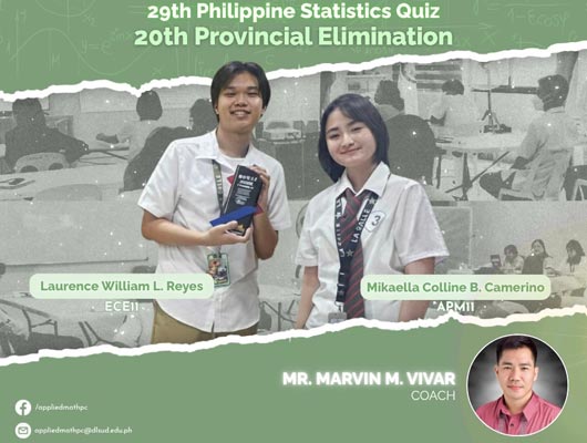 DLSU-D Student Wins First Runner-Up in Philippine Statistics Quiz Provincial Elimination