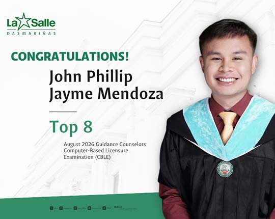 DLSU-D Graduate Ranks Top 8 in August 2026 Guidance Counselors Licensure Exam