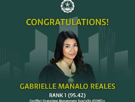 DLSU-D Honors COMS Topnotcher Gabrielle Reales 