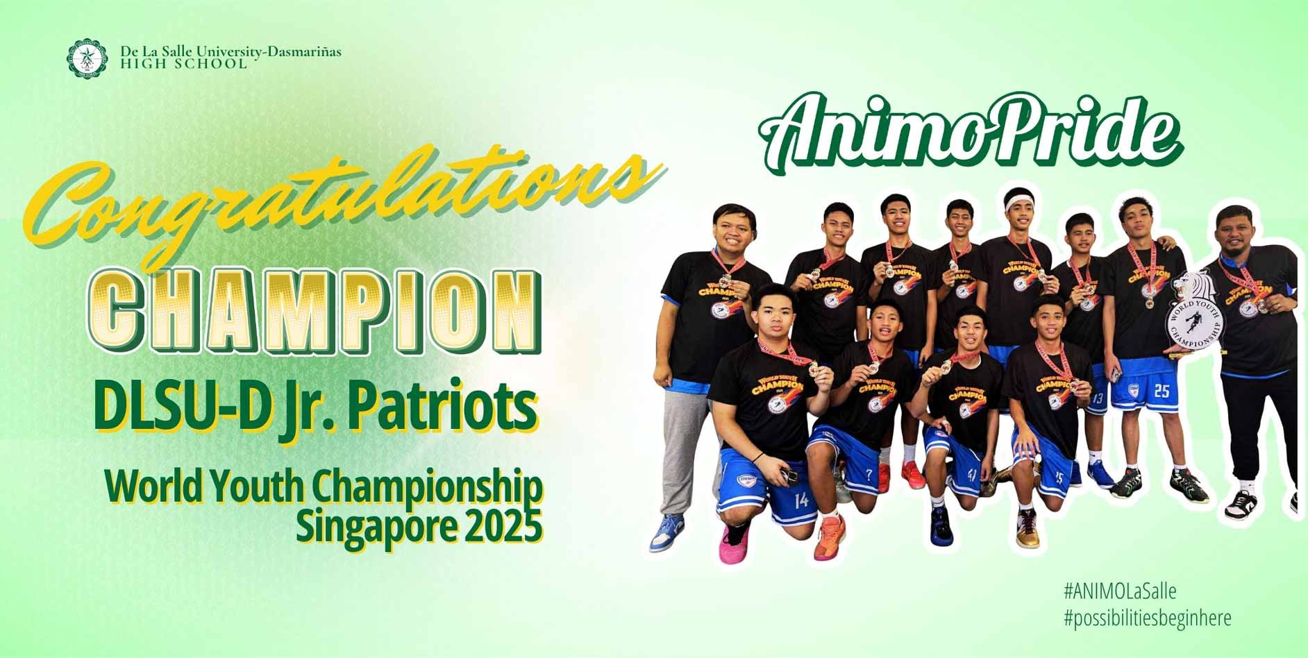 Jr. Patriots Capture World Youth Championship Title in Singapore