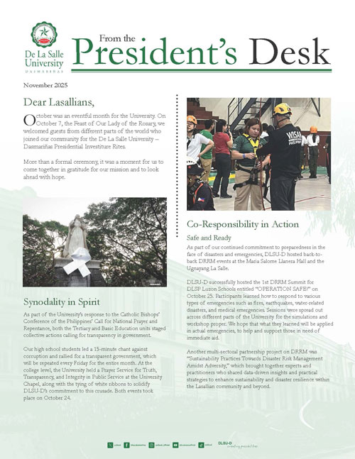 President's Desk Nov 2025