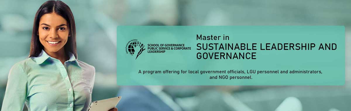 Master in Sustainable Leadership and Governance Master in Sustainable Leadership and Governance