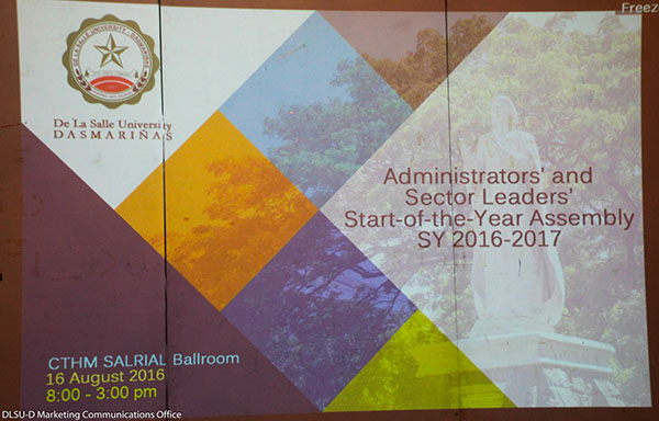 Administrators' and Sectors' Leaders Start-of-the-Year Assembly A.Y. 2016-2017
