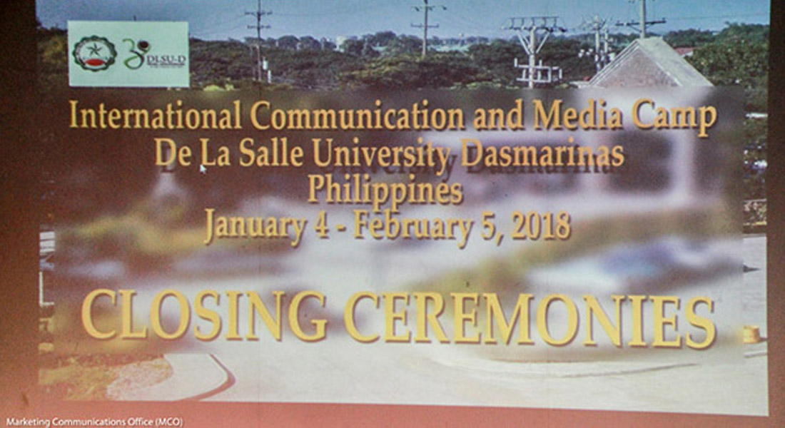 International Communication and Media Camp Closing Ceremony