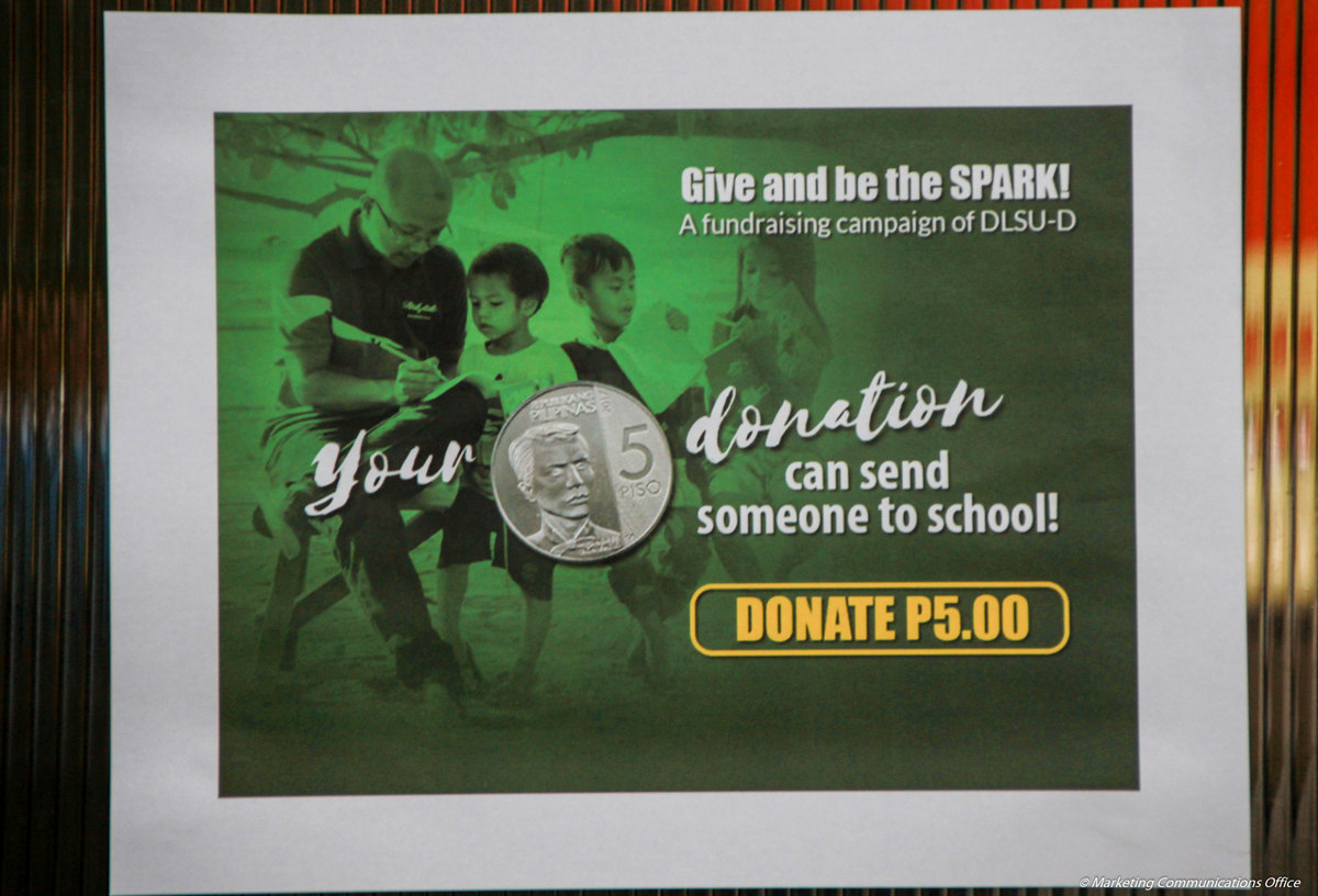 Give and be the SPARK (A Fundraising Campaign of DLSU-D)