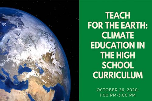  Webinar set for Climate Education